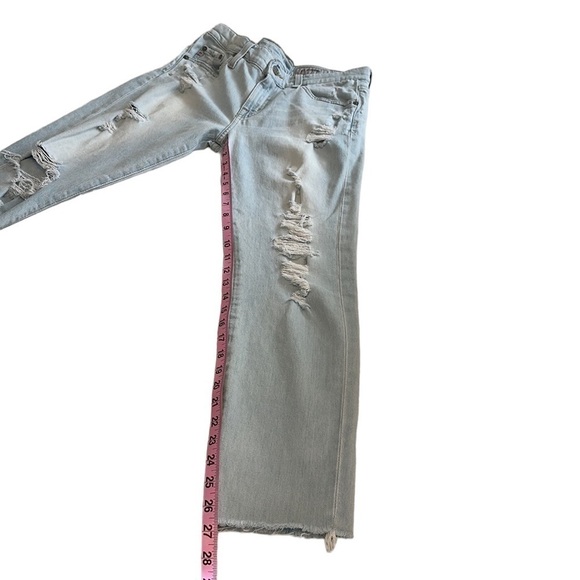 AG | Adriano Goldschmied Light Wash Distressed Ex Boyfriend Slim Jeans - Size 27 - Picture 15 of 15
